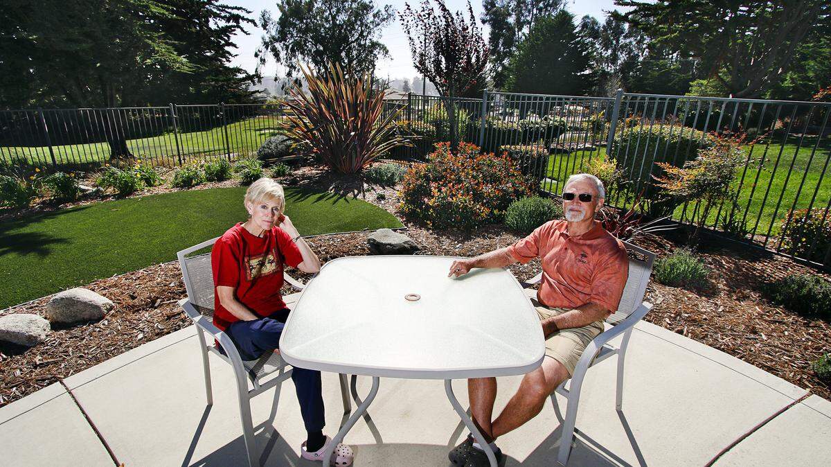 Alrene and Larry Versaw can't spend time in their backyard during the windy times of the year, due to the amount of dust in the air that comes from the Oceano Dunes, they say.