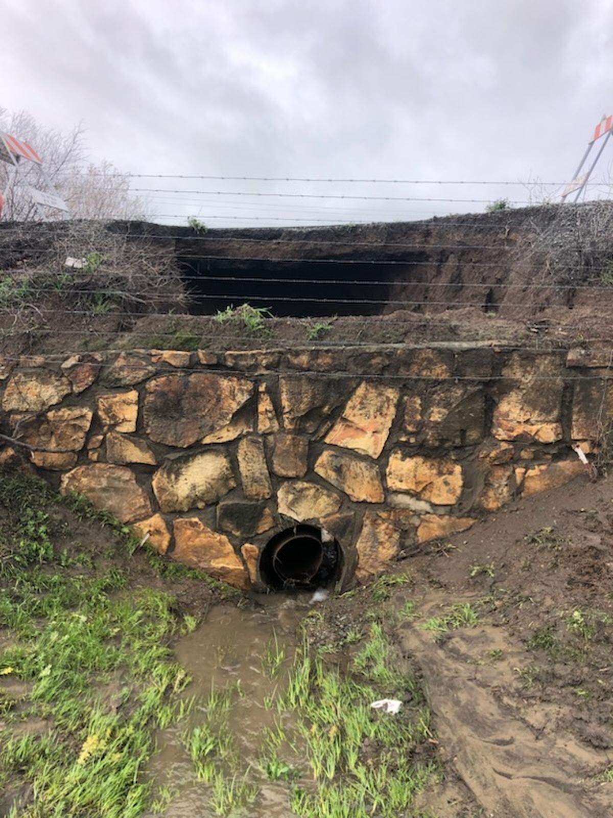 A stretch of Orcutt Road near Righetti Road south of SLO is in danger of collapsing, the California Highway Patrol said in a news release.