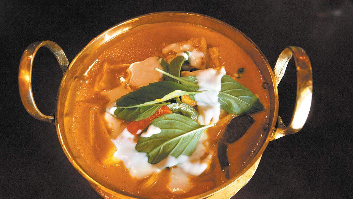Red curry with tofu is served at Thai Palace restaurant in San Luis Obispo.