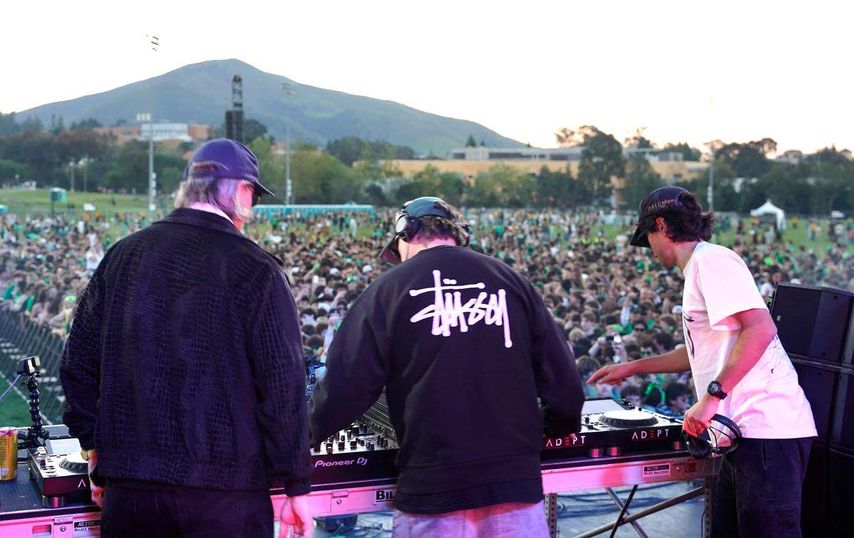 Thousands of students flocked to the second annual Morning on the Green music festival in the early morning hours of March 14, 2026. The music festival is an attempt to curb St. Fratty’s Day street partying in the neighborhoods near Cal Poly. Headliners Odd Mob and Walker and Royce take the stage.