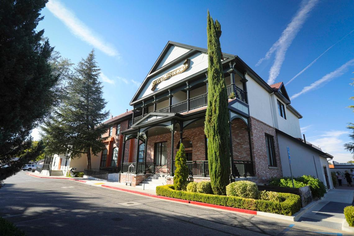 The Grand Ballroom building, now called 1889 house, survived the 1940 fire that destroyed most of the original 1891 resort. Tour of the newly renovated Paso Robles Inn on Oct. 9, 2024.