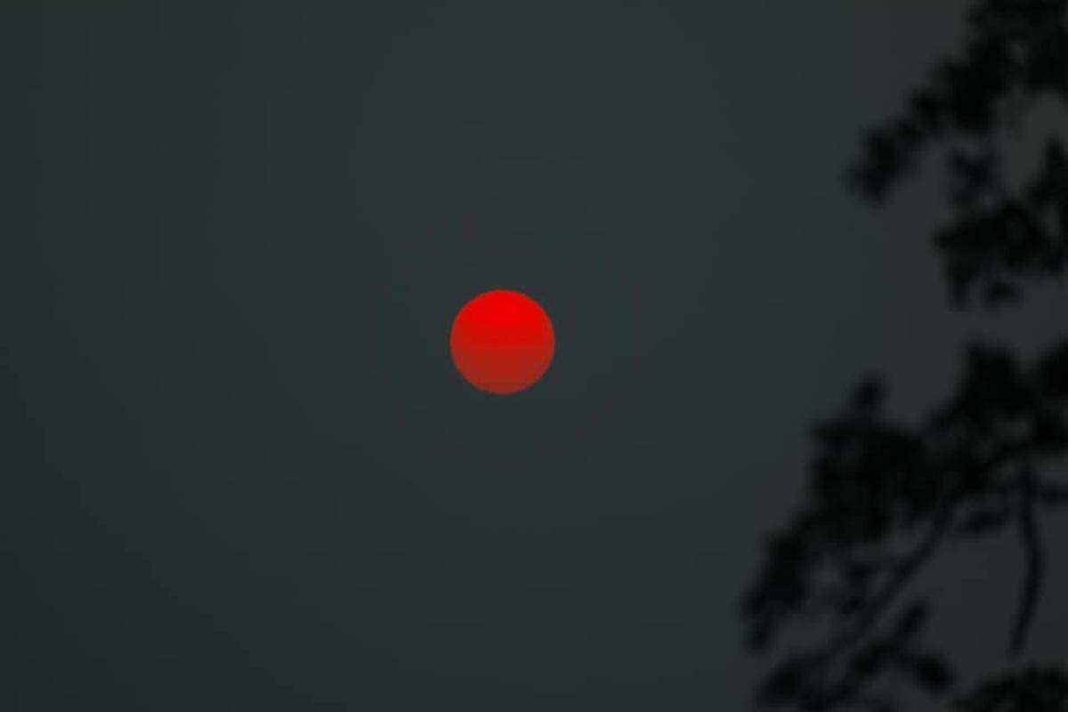 A red sunrise in Paso Robles on Wednesday, Aug. 19, 2020.