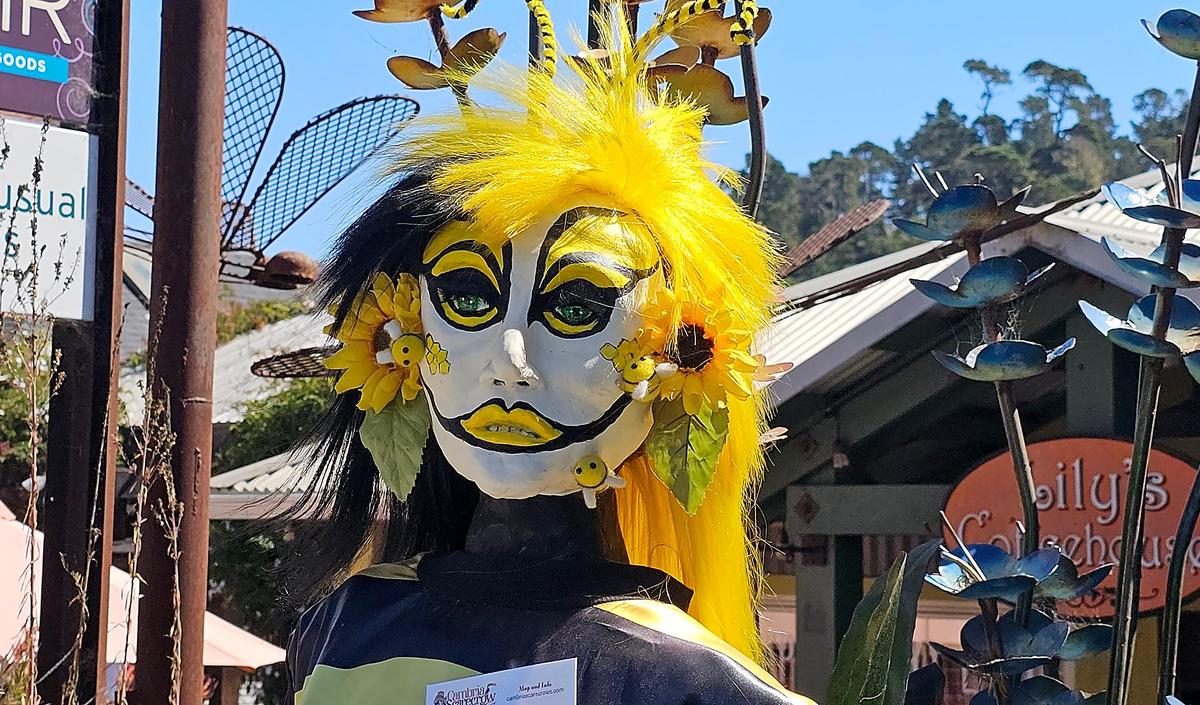 Cambria’s Scarecrow Festival is back. It runs the entire month of October. ”Beverly Beeblossom” created by Terri Pilot.
