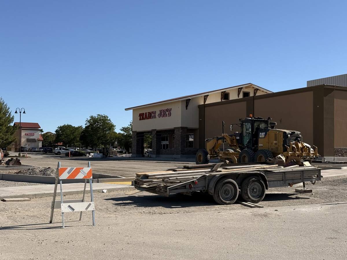 The new Trader Joe’s in the Golden Hills Plaza in Paso Robles remains under construction in June 2026.
