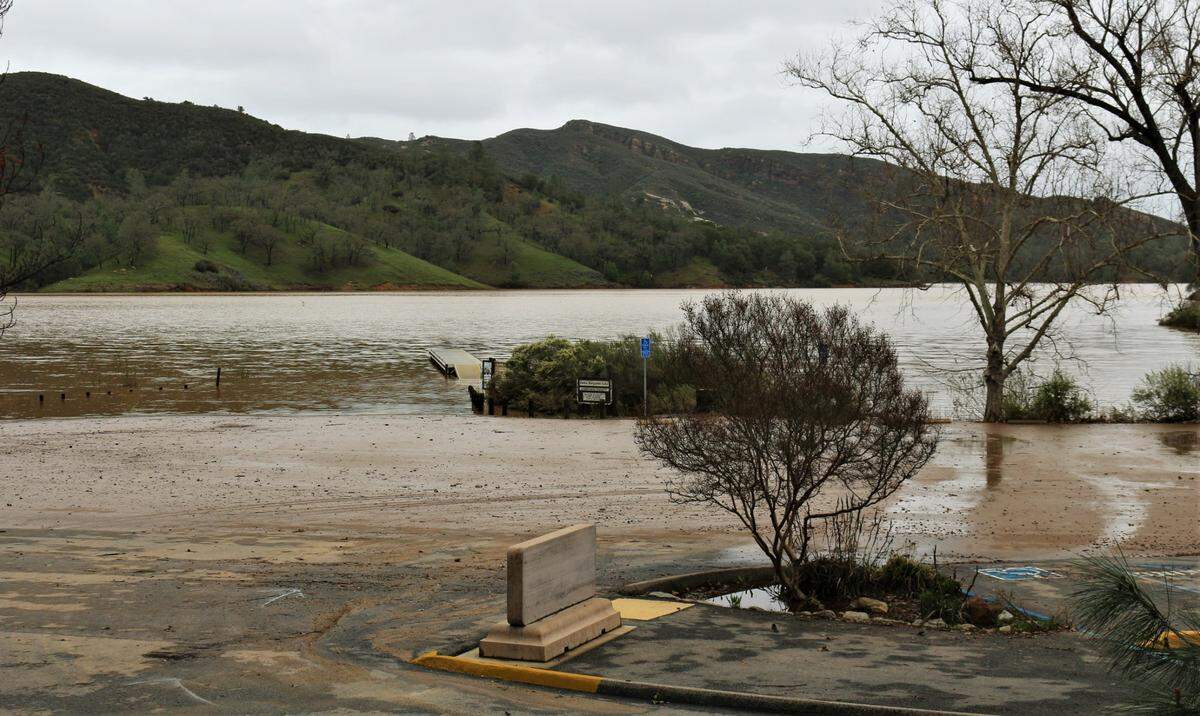 The Santa Margarita Lake marina is closed to public use until further notice due to flooding and muddy conditions after early January storms.