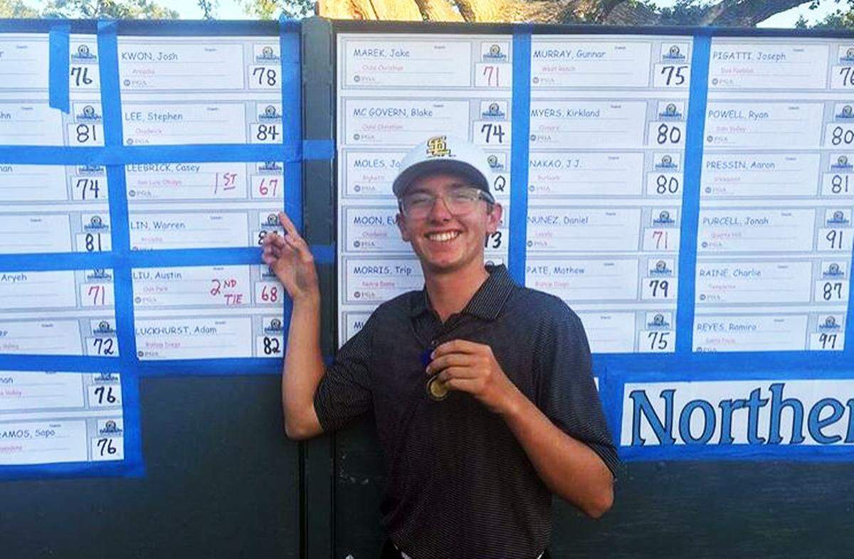 San Luis Obispo senior Casey Leebrick shot a 5-under par 67 to win the CIF-Southern Section Northern Regional tournament Monday, May, 7, 2018.
