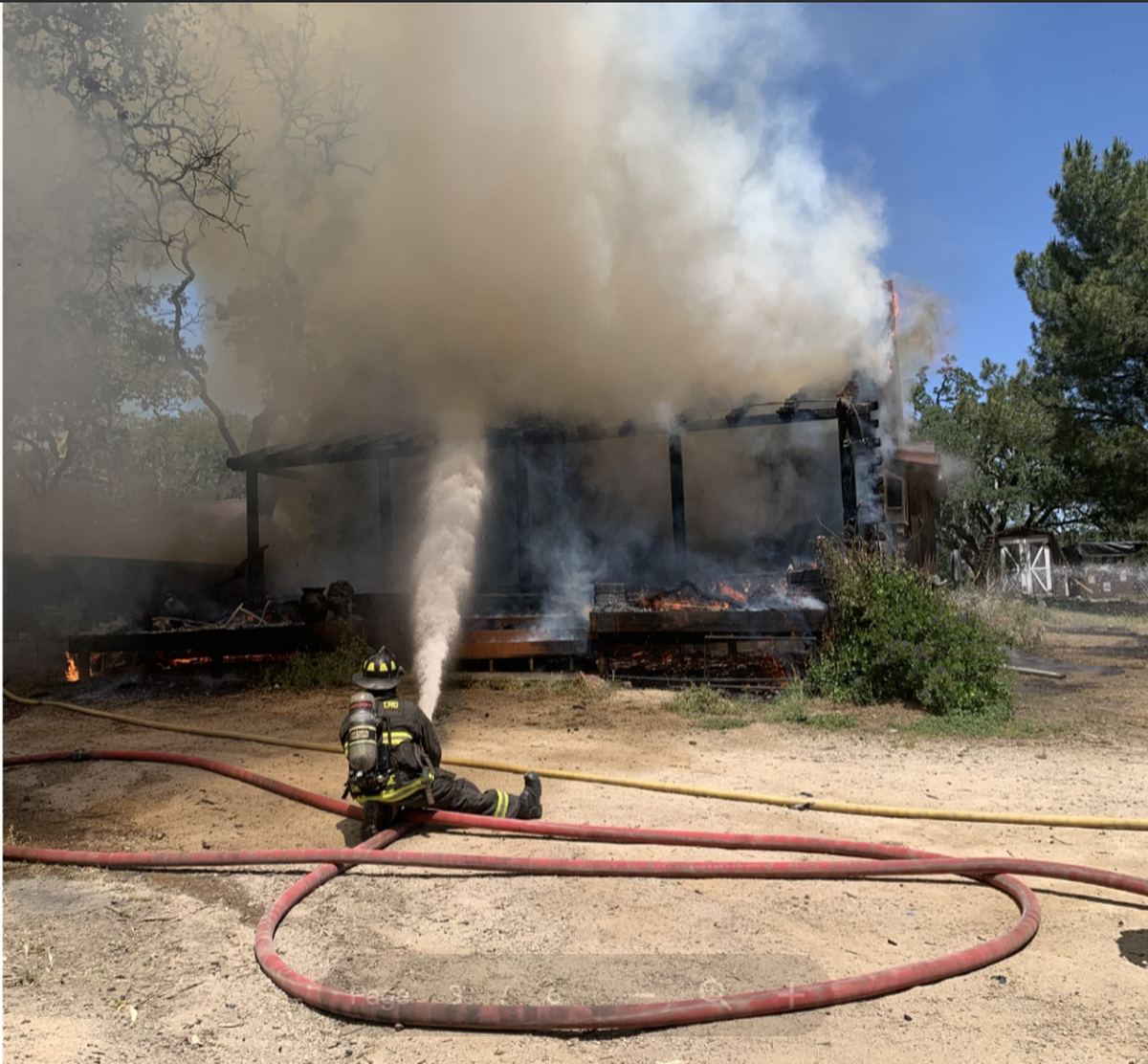A house fire caused by improperly discarded wood-staining rags caused extensive damage in Atascadero, California, on May 6, 2026.