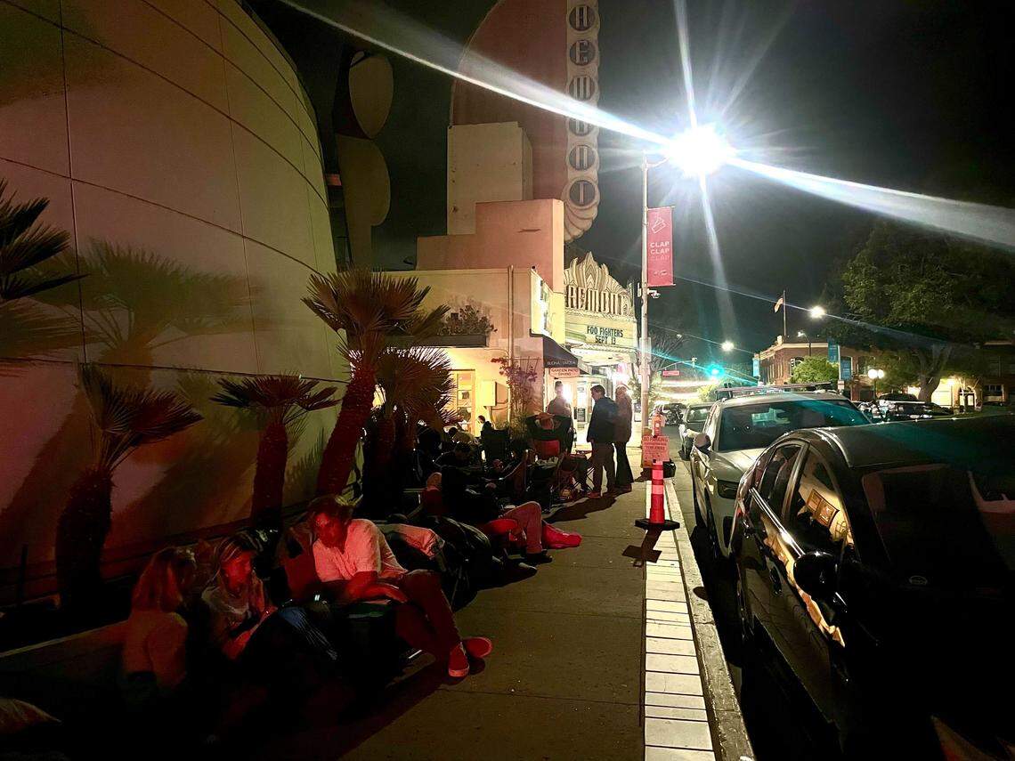 Foo Fighters fans lined up Sept. 12, 2025, ahead of a surprise concert at the Fremont Theater in downtown San Luis Obispo the following day.