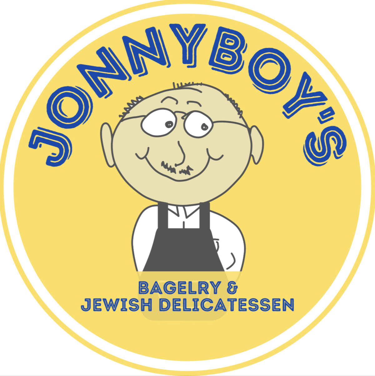 The logo for JonnyBoy’s Bagelry and Jewish Delicatessen is Emilie Goldstein’s father’s self portrait. Goldstein’s father, who owned a bookkeeping business used his self portrait as his logo.