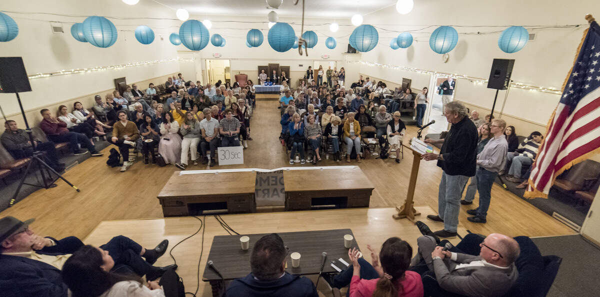 Assemblymember Gregg Hart, Assemblymember Dawn Addis, Rep. Salud Carbajal, Sen. Monique Limón and Sen. John Laird attended a town hall hosted by the San Luis Obispo County Democratic Party on June 6, 2026.