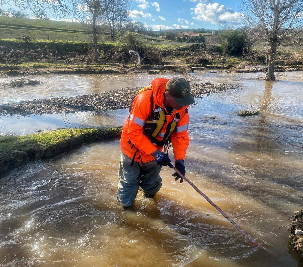 The San Luis Obispo County Sheriff’s Office continues to search for 5-year-old Kyle Doan on Jan. 17, 2023, in San Miguel. Kyle was swept away in floodwaters on Jan. 9, 2023.