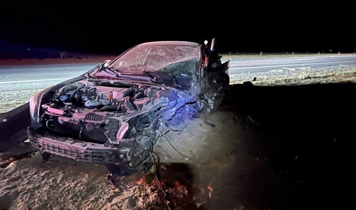 Two drivers were sent to the hospital with serious injuries after colliding head-on on Highway 166 on April 19, 2026.