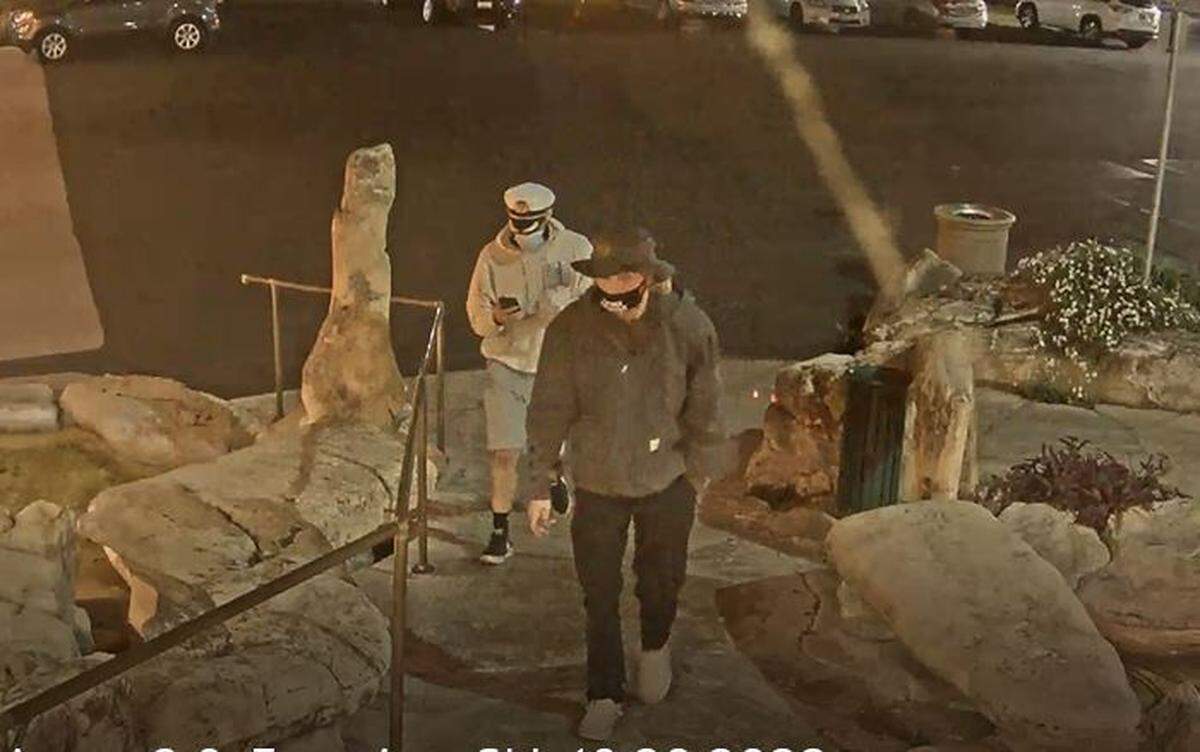 Young men caught on Madonna Inn security footage are suspected of stealing the Steakhouse rug on Oct. 28, 2022 — the second year the rug was stolen. As of March 9, 2024, the rug had been stolen four times.
