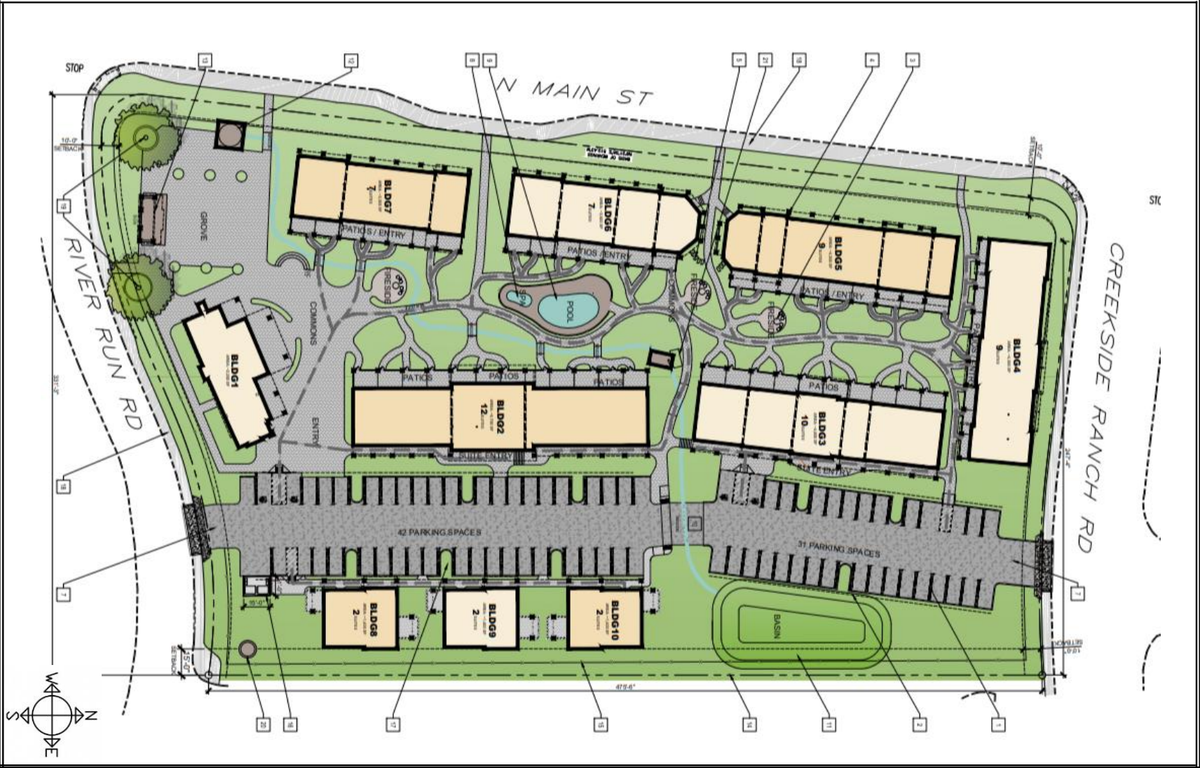 Applicant Dirk Winter’s proposed 60-room Templeton Inn project was approved by the San Luis Obispo County Planning Commission on Thursday, March 12, 2026. It features 10 buildings and a swimming pool.