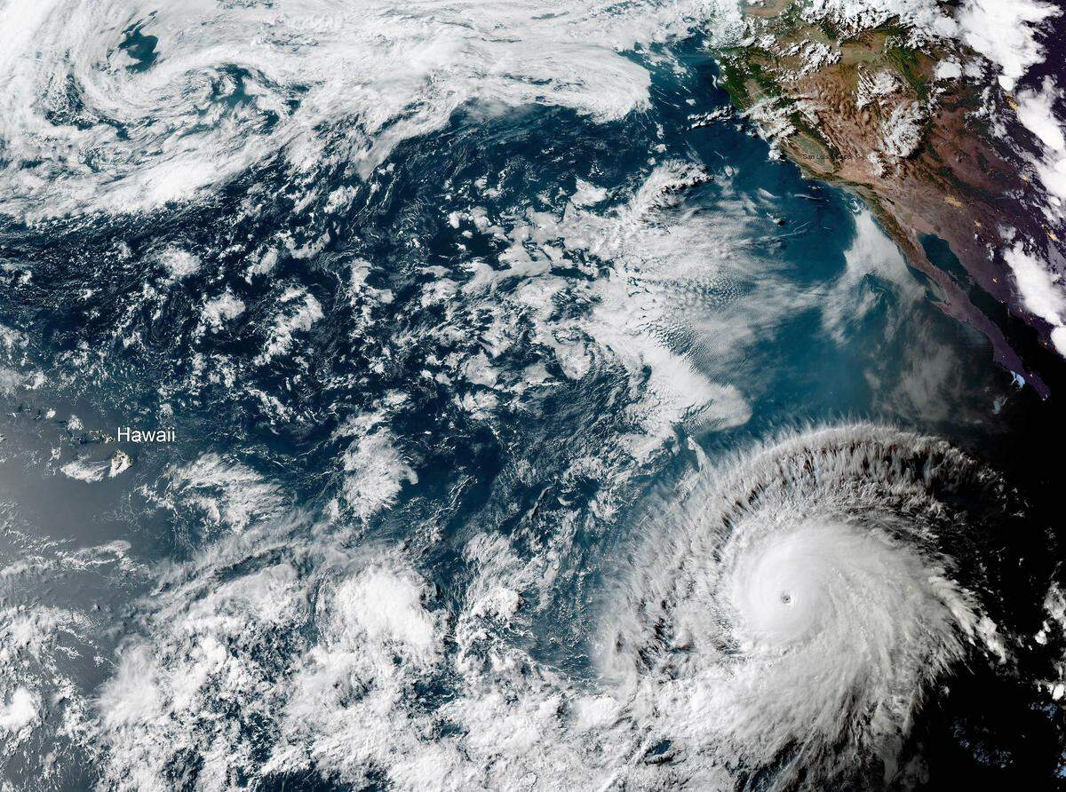 GOES-West satellite captures imagery of Barbara, a large and powerful Category 4 hurricane on July 2.