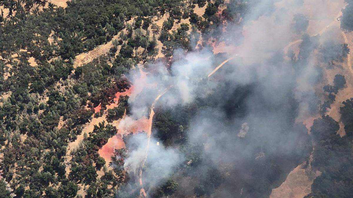 Crews responded to an approximately 15 to 20 acre vegetation fire near South Nacimiento Lake on Tuesday, July 17, 2018.