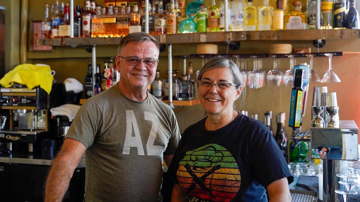 La Bodega Tapas in downtown Pismo Beach will close Oct. 25 after owners Teresa Cordeiro and John McCartney announced their retirement, pictured Thursday, Oct. 3, 2024. The building — a former bank converted by La Bodega’s ownership — will be the future home of Alex Bar-B-Q.