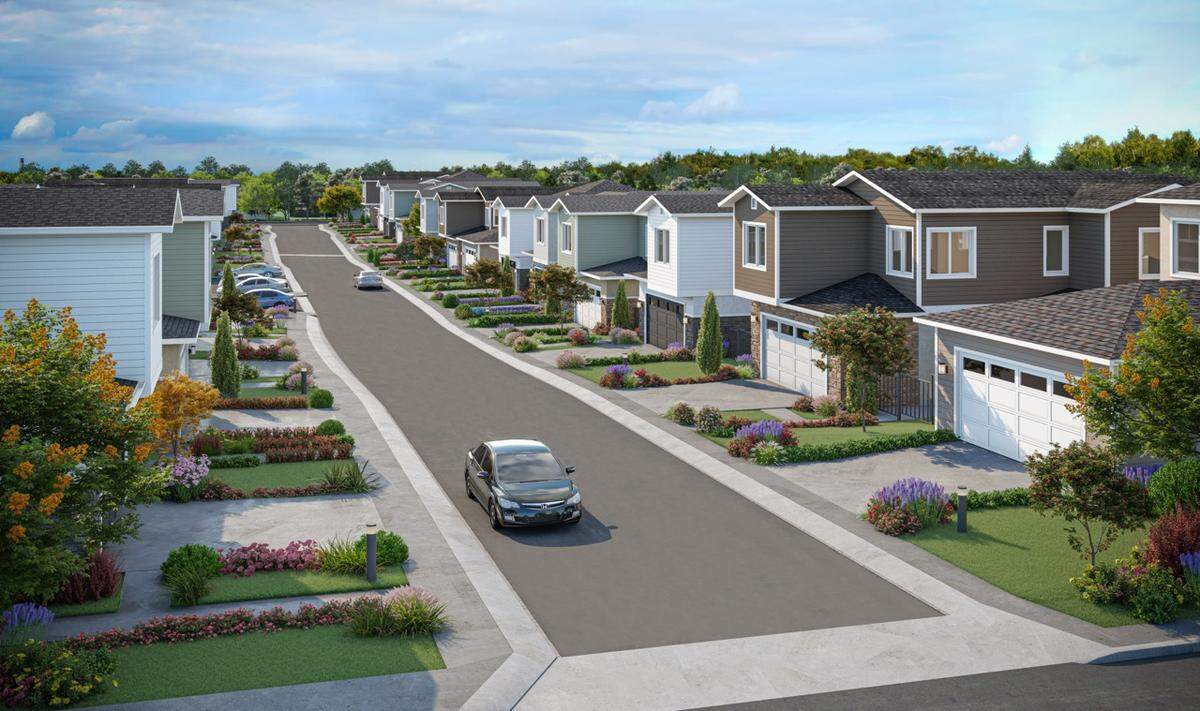 Concept art shows Hill Street Terraces, a 24-home single-family residential development near Blume and Hill streets in Nipomo from Coastal Community Builders which was announced Tuesday, March 11, 2025.
