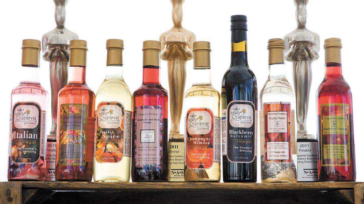Chaparral Gardens’ artisan vinegars took home three awards at a recent food show that featured more than 2,300 entries.