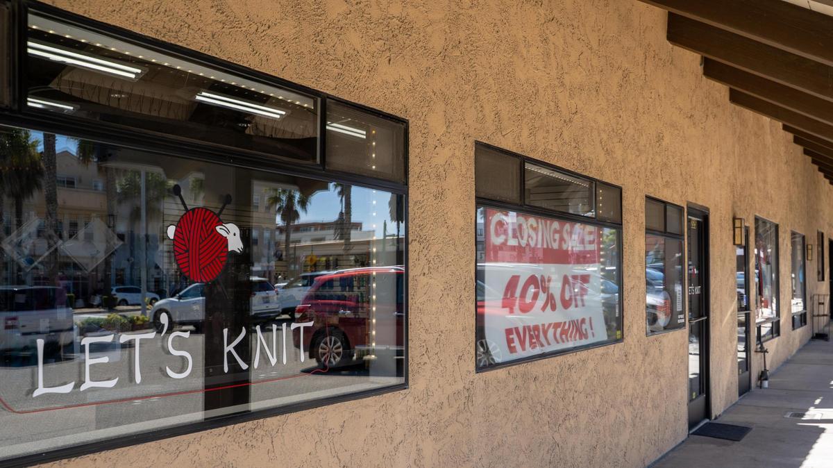 Knitting supply store Let’s Knit in Grover Beach closed after Beach Front Plaza was purchased for redevelopment by Coastal Community Builders, pictured here Friday, March 21, 2025.