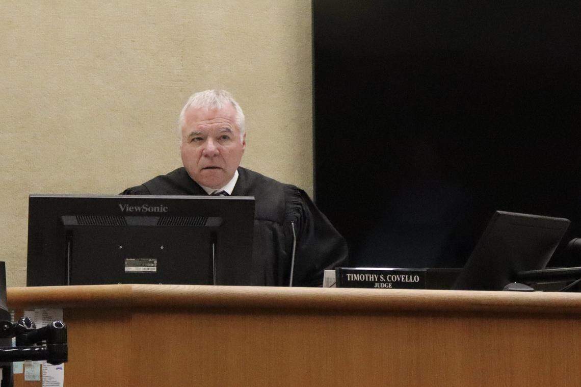 Judge Timothy Covello warned former two-time Arroyo Grande mayoral candidate Gaea Powell, who is accused of election and voter fraud, against defending herself in the case, citing her unfamiliarity with court process.