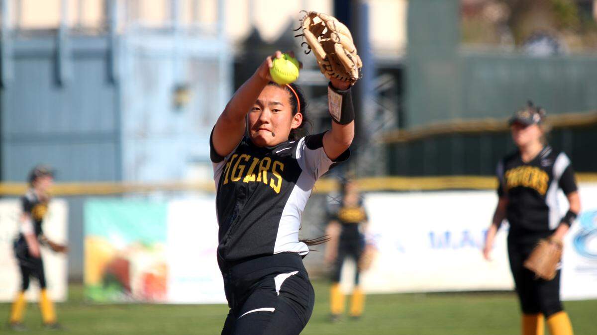 SLO High sophomore Xiao Gin had 10 strikeouts and three RBI in a Friday win over Arroyo Grande High.