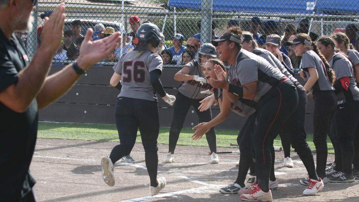 Nipomo High School varsity softball plays Caruthers High School in the Calitfornia Interscholastic Federation’s SoCal Divison V finals on Saturday.