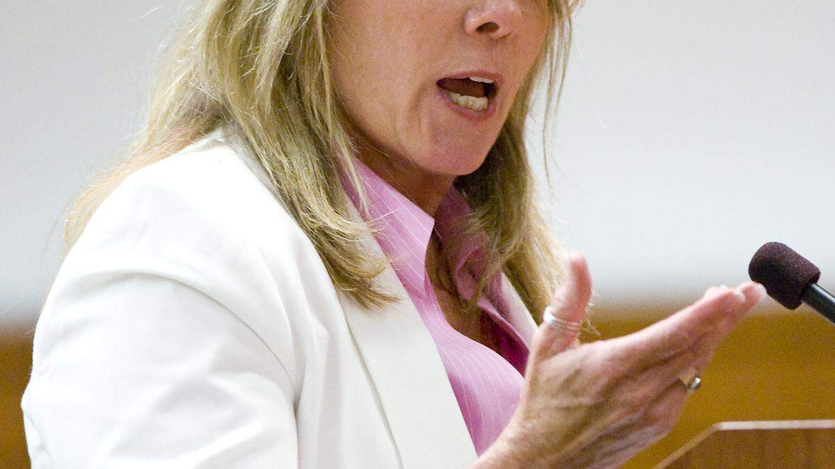 Cindy Steinbeck addresses the San Luis Obispo County Board of Supervisors on Tuesday, Nov. 26, 2013.