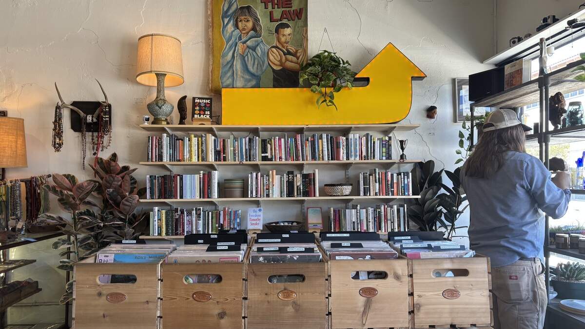 A Satellite of Love at 1235 Monterey St. in San Luis Obispo has a plethora of records, from hip-hop, rock, alternative categories to pop albums and country genres, seen here on June 6, 2026.