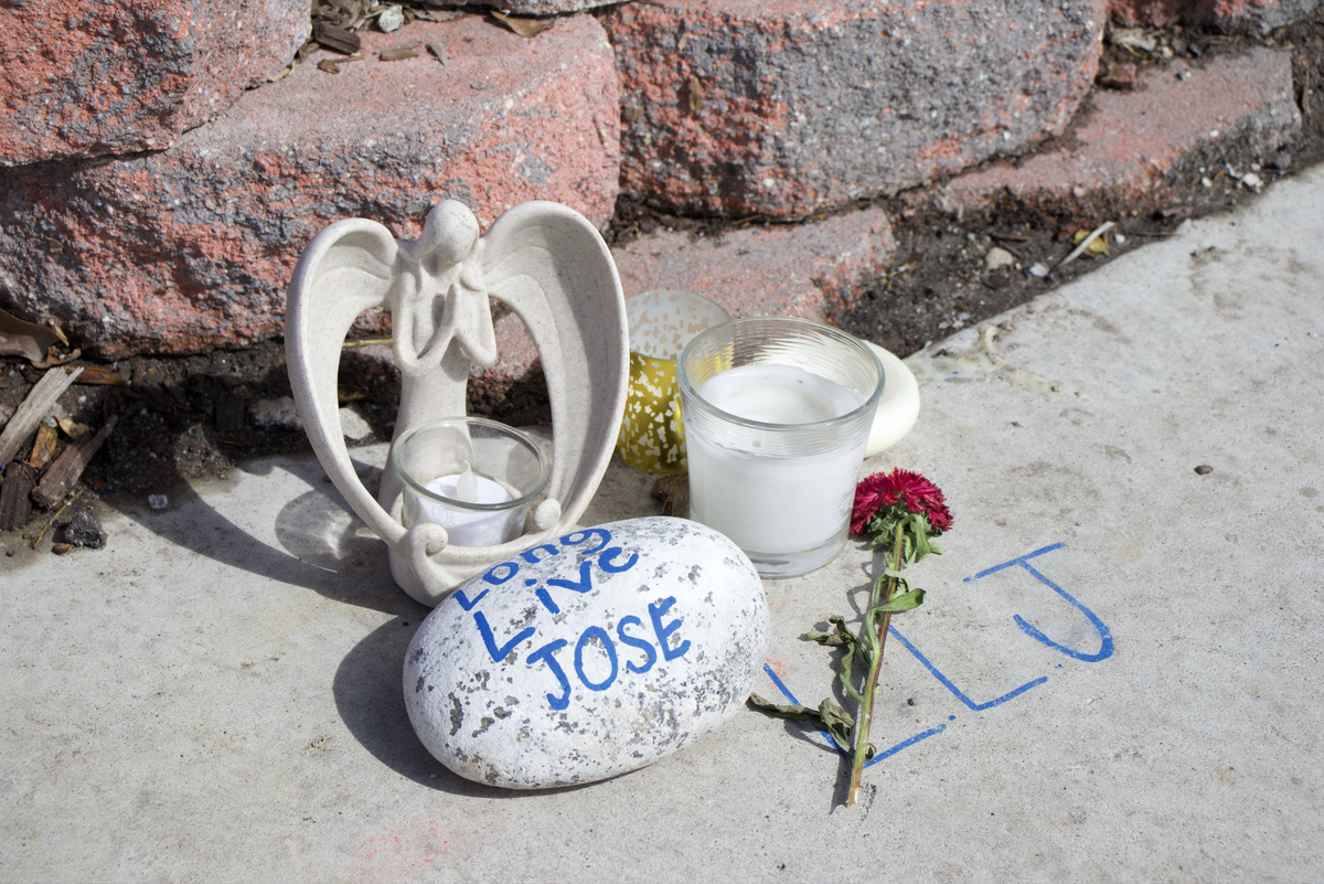 The growing memorial for José Gutiérrez, the 11-year-old boy killed in a hit-and-run in Atascadero on March 15, 2025, is filled with candles, flowers and messages three days after the crash, showing the outpouring of community support for the family. It sits on the sidewalk in front of the Danish Care Center at 10805 El Camino Real, where the boy was hit.