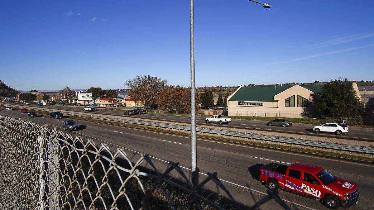 The Paso Robles Cardroom Casino had wanted to relocate to 1649 Ramada Drive, the building on the right that's home to Knight’s Carpets & Interiors.