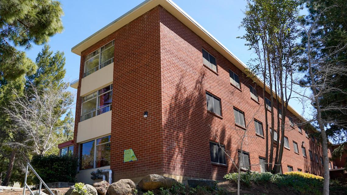 St. Fratty’s Day partying caused serious damage to the interior of Cal Poly’s Muir Hall, pictured March 18, 2024. As many as 6,000 to 7,000 people gathered in the neighborhoods near campus for the early-morning party.