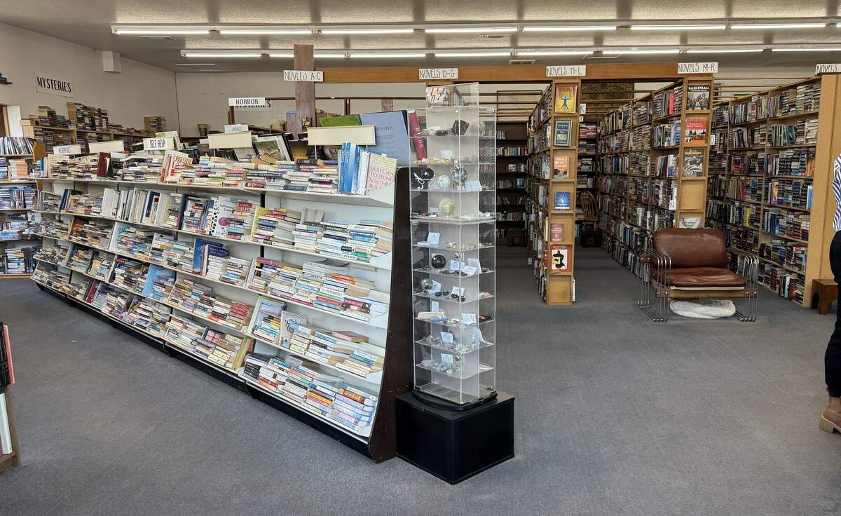 Books cost half of the cover price at Nan’s Books and Crystals