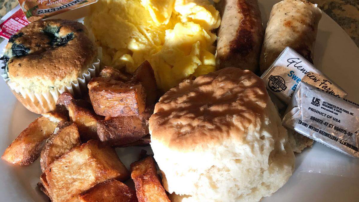 These were just some of the offerings on the Cambria Pines Lodge’s complimentary breakfast buffet for guests on Jan. 8. The lodge’s breakfast was judged to be the best hotel breakfast in California by a U.K. website, based on online reviews and ratings.