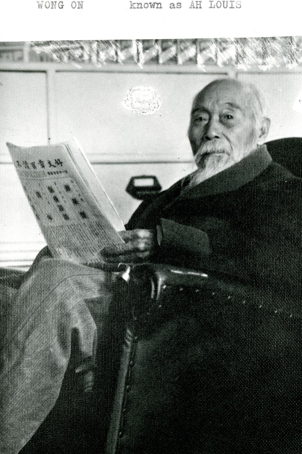 San Luis Obispo businessman and unofficial leader of Chinatown Ah Louis who lived 1840-1936. The labor contractor and store owner was patriarch of a large family and is seen here in photos provided by the Louis family.