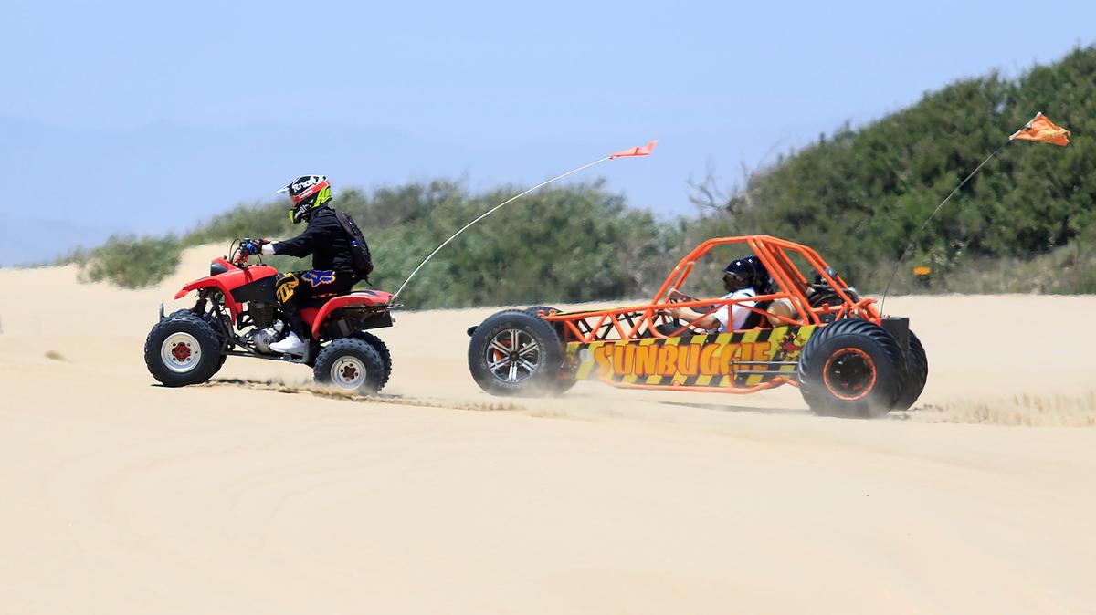 Riders in the OHV area of Oceano Dunes SVRA, Saturday, June 29, 2019.