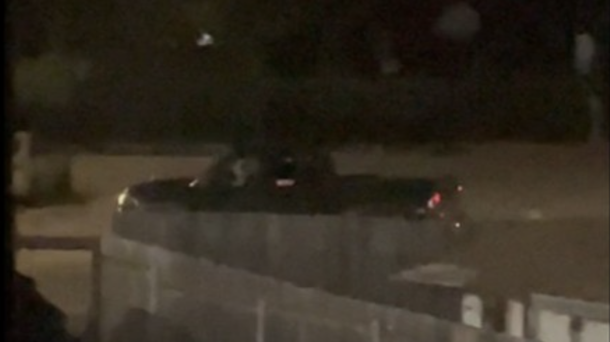 The San Luis Obispo Police Department is searching for a driver who allegedly vandalized Santa Rosa Park on April 8, 2024.