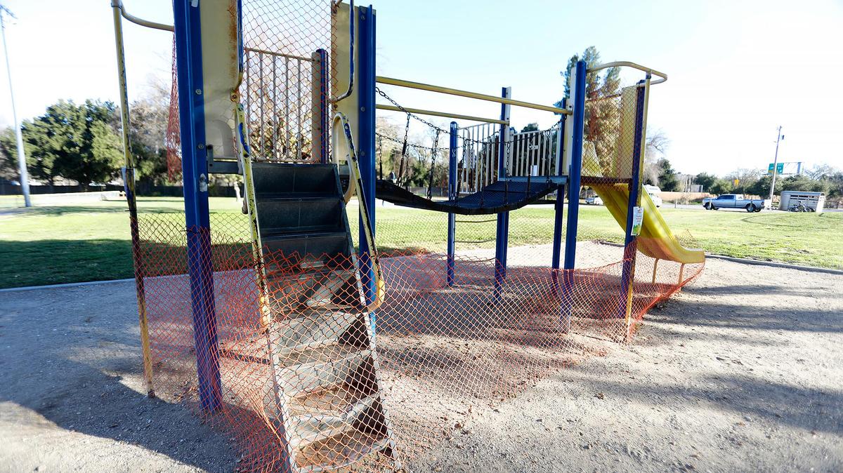 The Pioneer Park play structure in Paso Robles has been closed after vandalism damaged steps, creating a safety hazard, according to a recent playground inspection.
