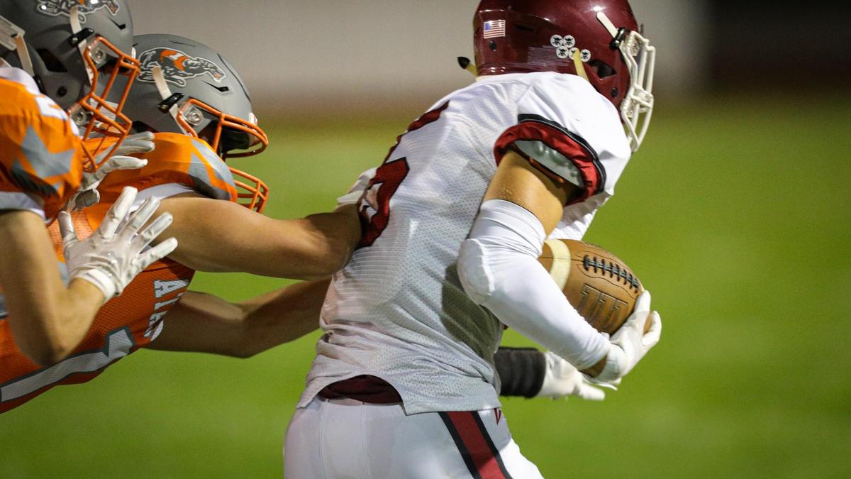 Trevor Lambeth intercepted the throw on the first play from scrimmage after kickoff. In the annual rivalry game, Paso Robles beat Atascadero 35-21 on Sept. 2, 2022.