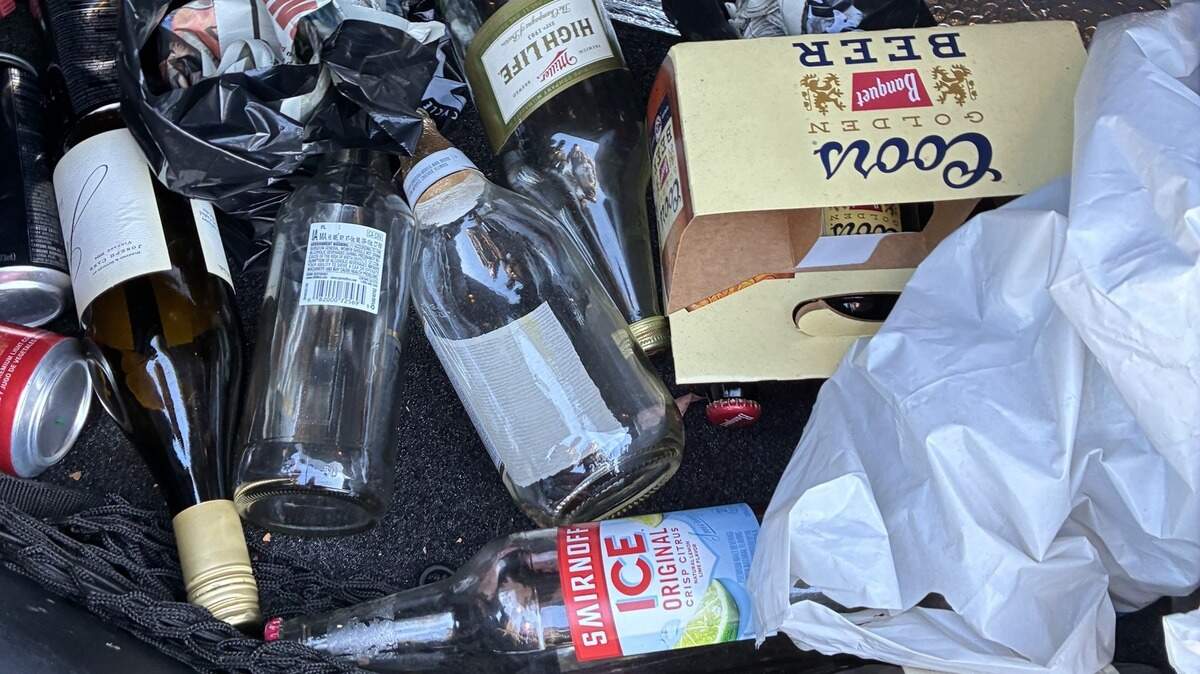 36-year-old Rovasha Underwood was arrested after allegedly hitting multiple cars in three distinct locations in San Luis Obispo and fleeing each scene while drunk on Feb. 25, 2026. He was found with numerous empty bottles of alcohol and drugs in his car.