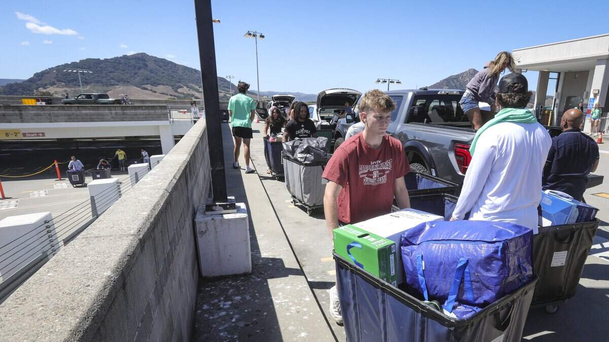 Cameron Scales is a second generation Mustang. Cal Poly students are starting to move in for Fall quarter on Sept. 11, 2025.