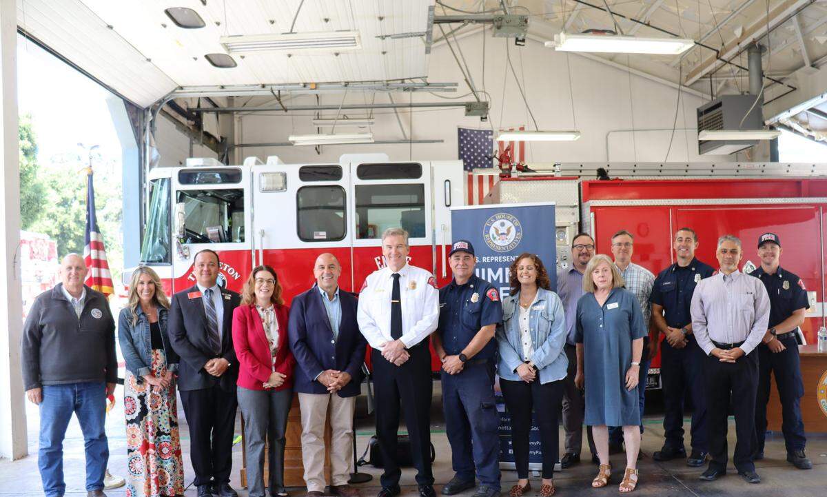 Local and state representatives visited Templeton’s fire station on Aug. 1, 2024, to celebrate a $1 million federal grant for the department. The new engine is set to replace the station’s current, 22-year-old truck.