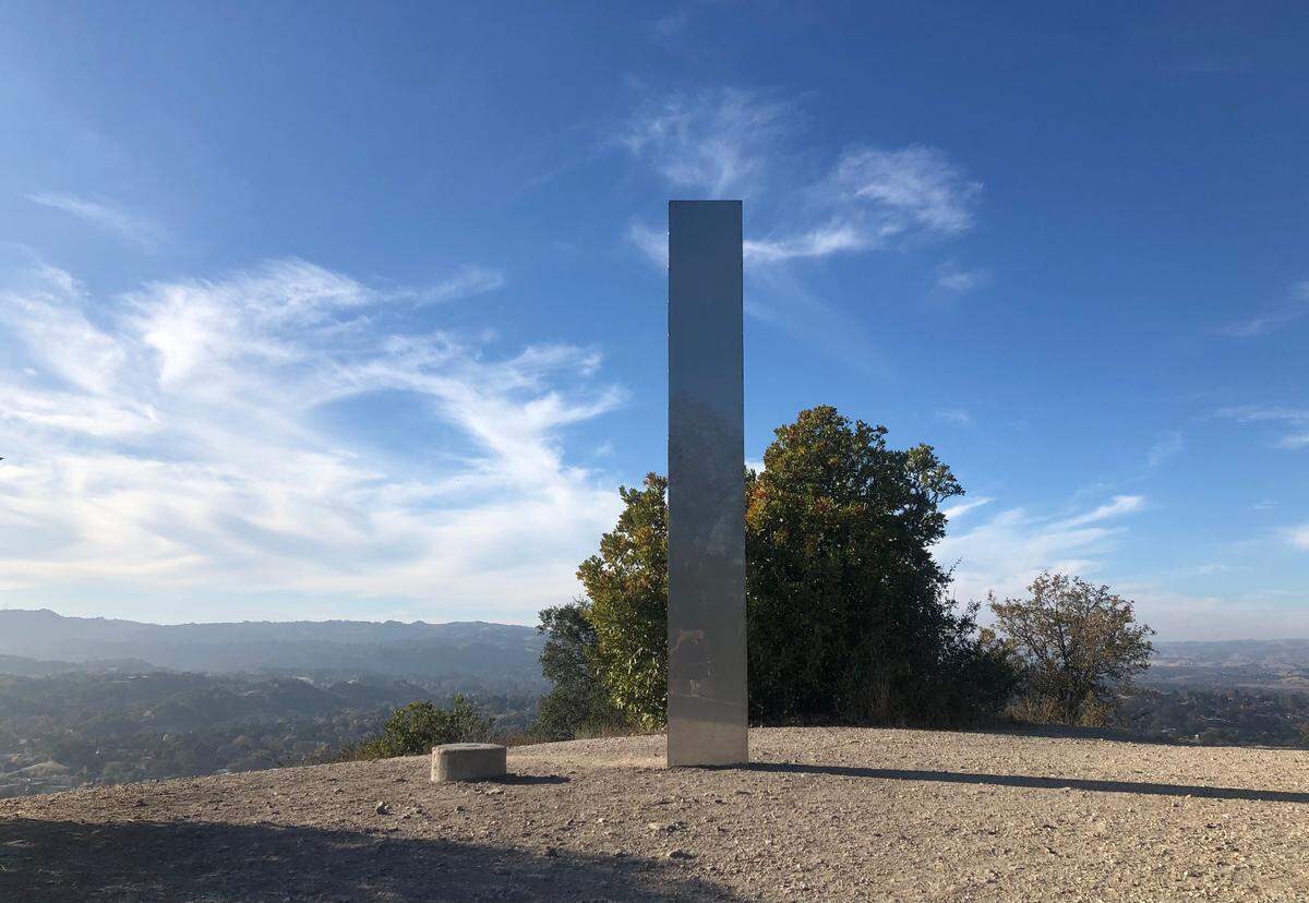 A mysterious monolith appeared in Stadium Park in Atascadero.