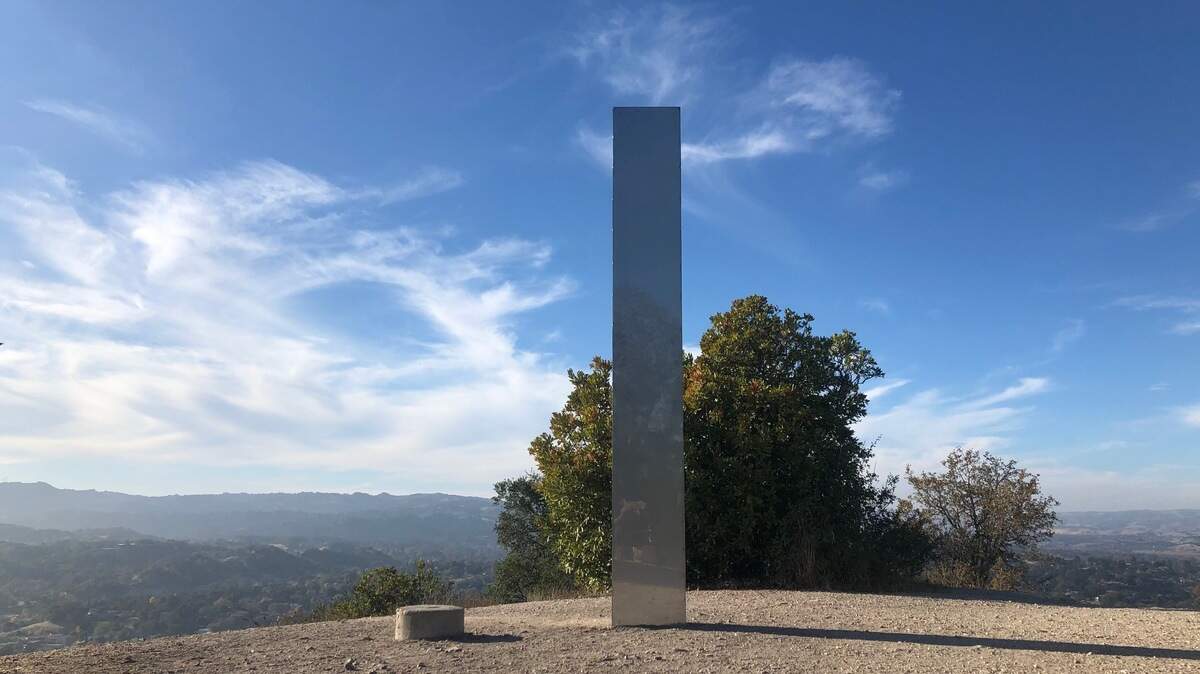 A mysterious monolith appeared in Stadium Park in Atascadero.