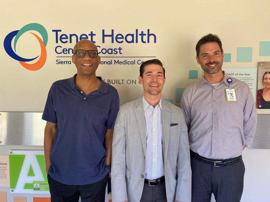 Dr. Michael Whitt, associate professor at Cal Poly; Dr. Chris Heylman professor at Cal Poly and Michael Keleman, Chief Operating Officer of Sierra Vista Regional Medical Center. Whitt, Heylman and Keleman played a foundational role in the establishment of the clinical immersion program.