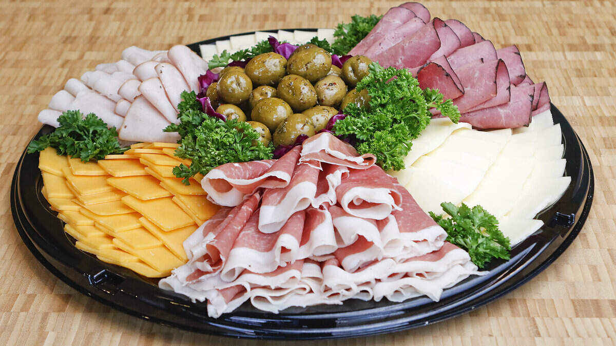 A medium deli tray from Piemonte’s Italian Delicatessen in San Luis Obispo.