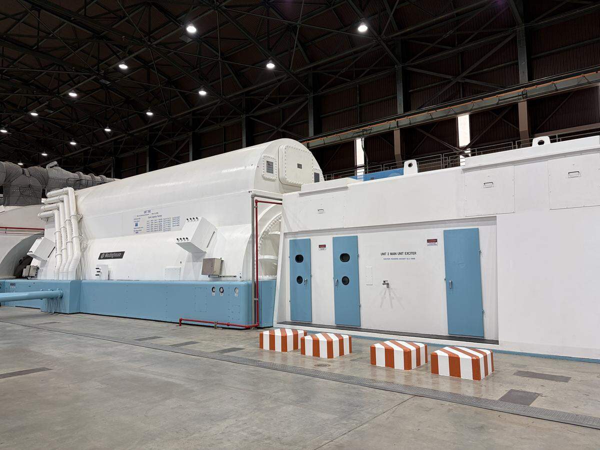 Steam generated by the Diablo Canyon nuclear power plant spins turbines to create electricity. Unit 2 of the turbine room is seen here on April 2, 2026, the day that the Nuclear Regulatory Commission approved a permit extension for the Diablo Canyon nuclear power plant allowing it to potentially operate another 20 years.