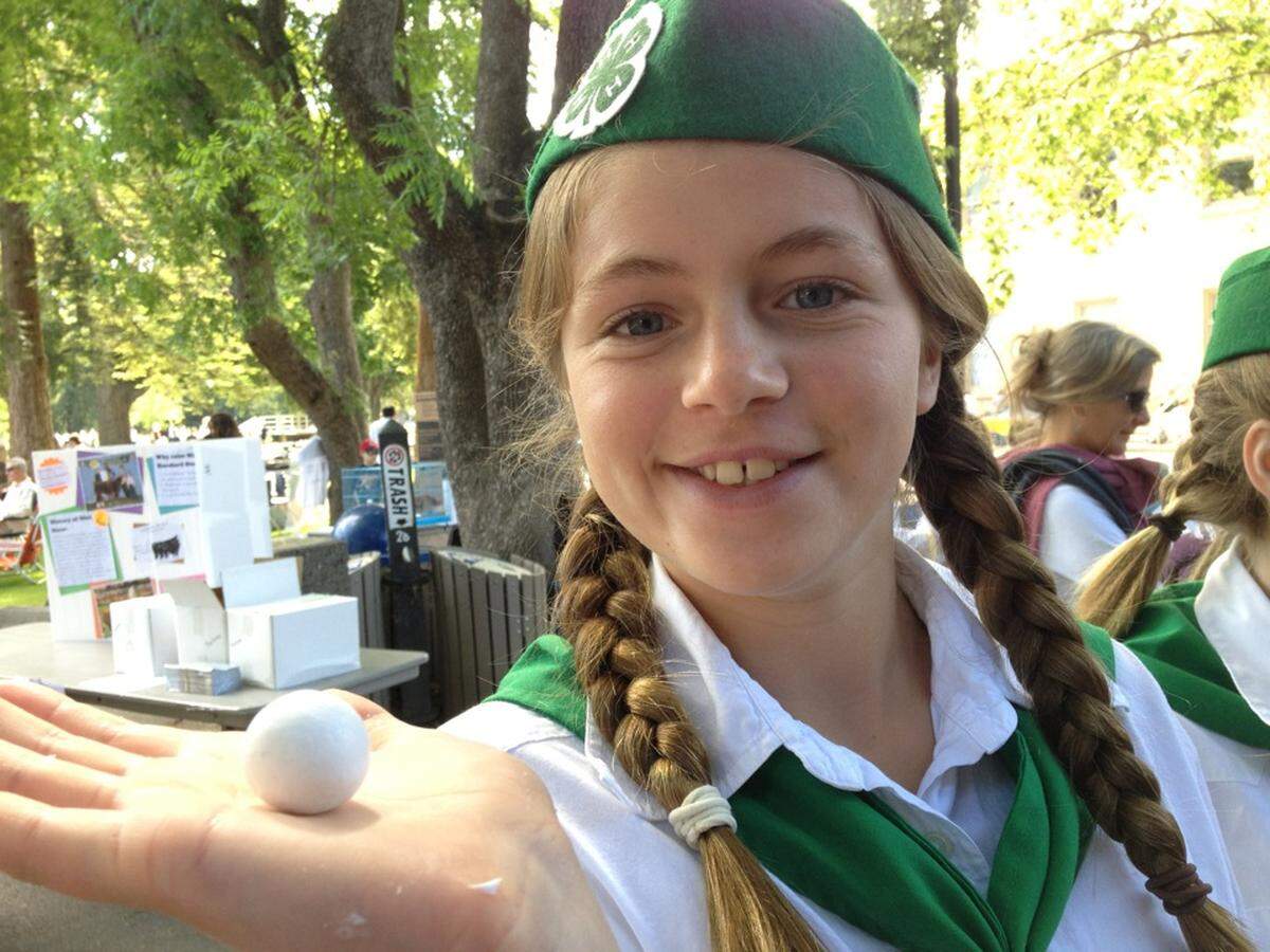 Lauren Tarica, Little Miss Sixth-Grader at the time, participates in a 4-H event at UC Davis in May 2012.