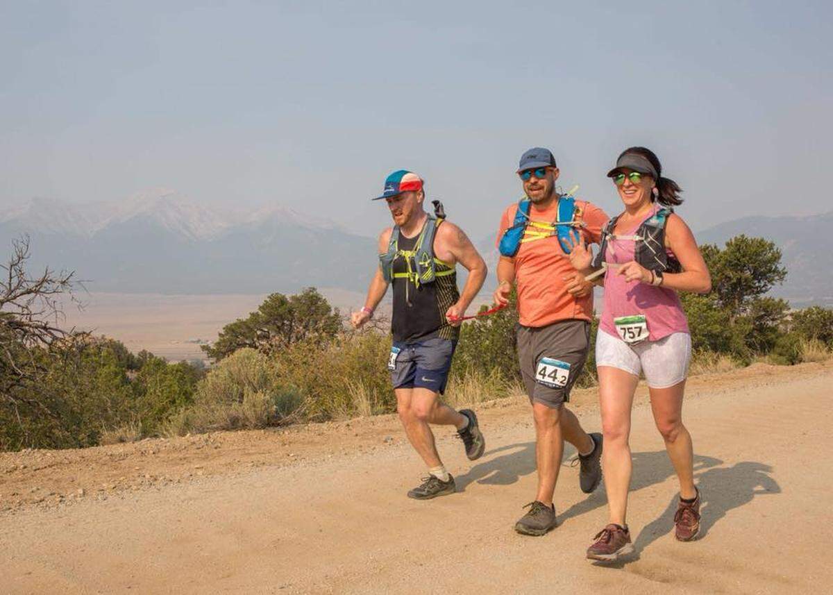 Kyle Robidoux, left, completed a six-day, 120-mile race in Colorado less than two weeks ago.