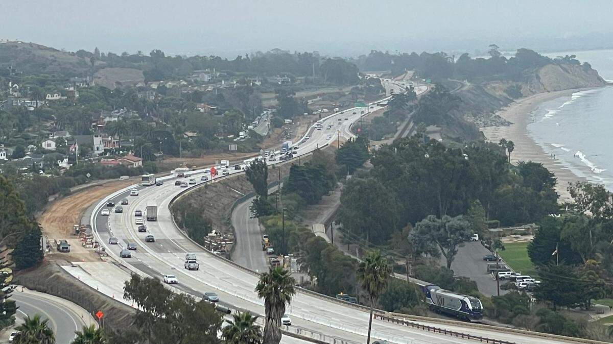 Construction is underway on Highway 101 in Summerland to add a lane in each direction. The massive project will create high-occupancy vehicle lanes for the corridor between Santa Barbara and the Ventura County line south of Carpinteria.